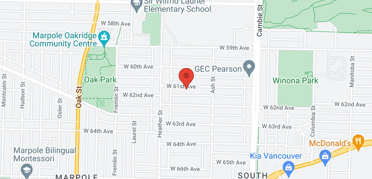 map of 758 W 61ST AVENUE